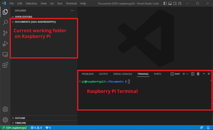 VS Code Workspace on Remote Raspberry Pi
