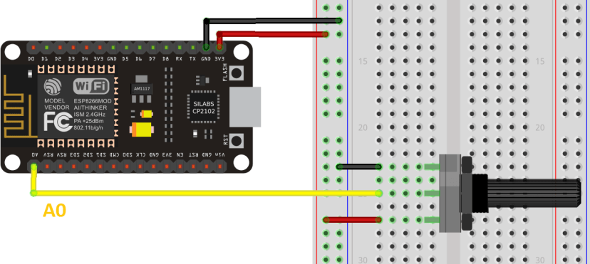 ESP8266 ADC read analog value Arduino IDE MicroPython Lua