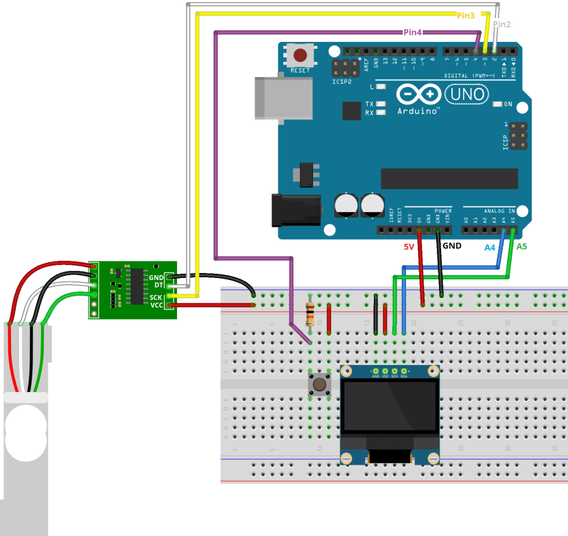 ESP8266 Digital Scale Schematic Diagram