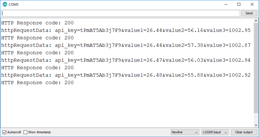 ESP32 ESP8266 BME280 Readings Arduino IDE Serial Monitor