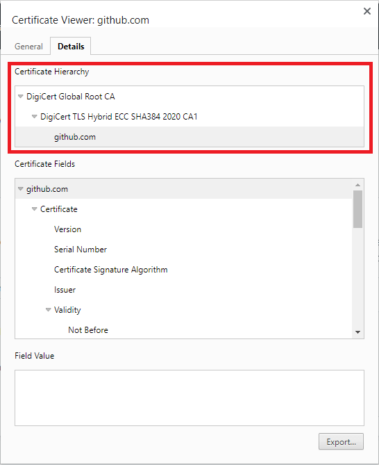 Certificate Chain SSL