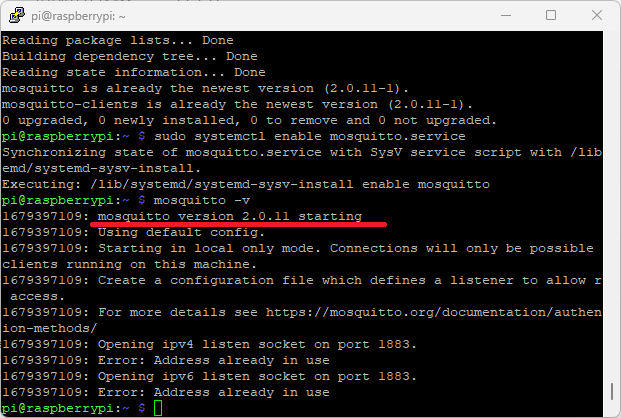 Checking Mosquitto Version