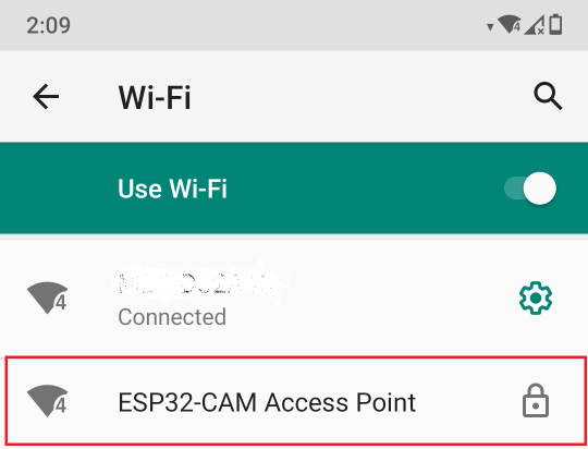 Connect to ESP32-CAM Access Point Smartphone