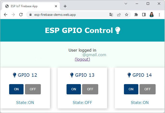 Control ESP GPIOs from Anywhere Web App