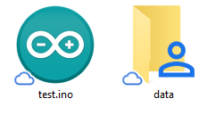 Creating a data folder inside the sketch folder