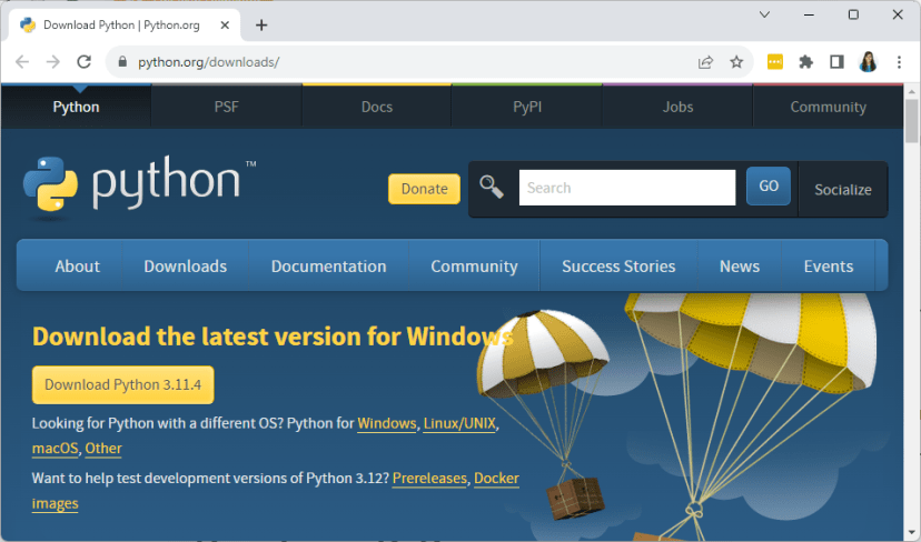 Download and install Python