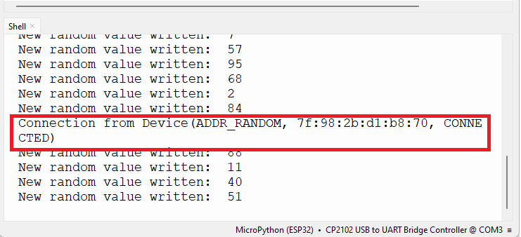 Thonny IDE MicroPython connection from device