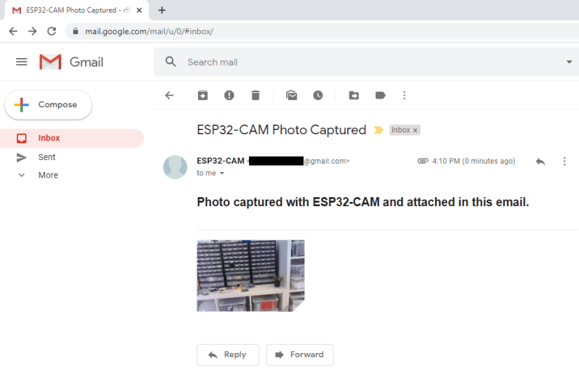 ESP32 CAM Send Photo To Email Gmail Inbox