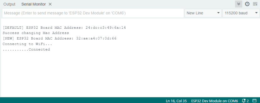 Change and Set ESP32 MAC Address with Arduino IDE