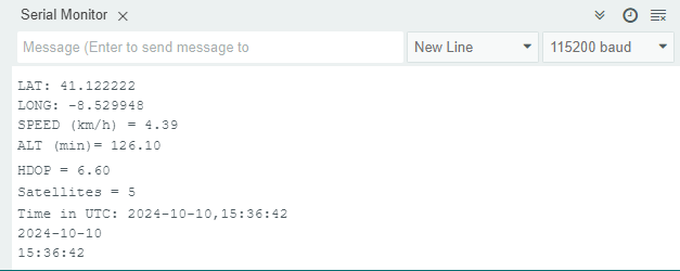 ESP32 Display GPS Data Arduino IDE Serial Monitor Demonstration