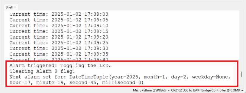 ESP32/ESP8266 Periodic Alarms with DS3231 MicroPython