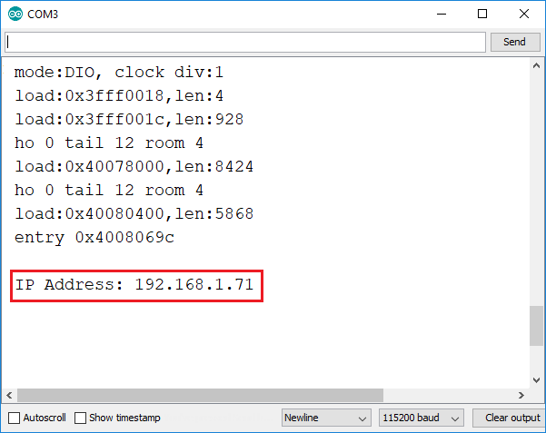 ESP32 ESP8266 IP Address Arduino IDE Serial Monitor