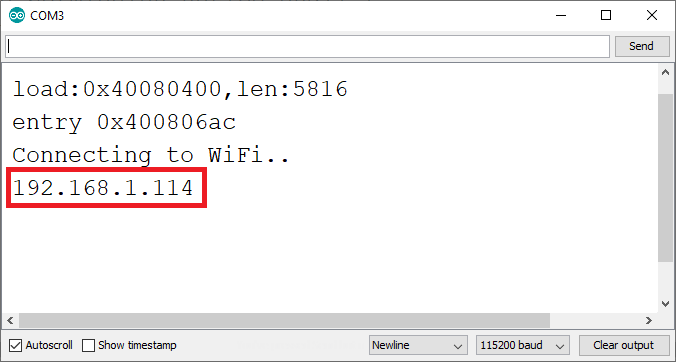 ESP32 ESP8266 PWM Web Server Arduino IDE Serial Monitor IP Address
