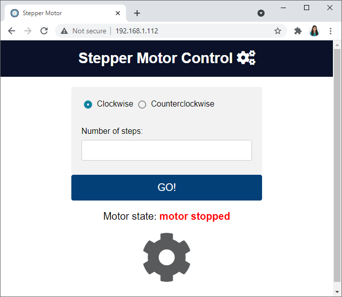 ESP8266 NodeMCU Control Stepper Motor WebSocket Project overview