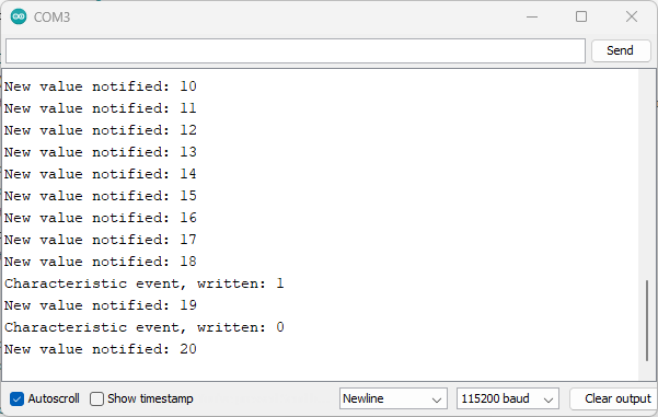 ESP32 BLE Server - detect characteristic change.
