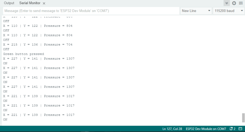 ESP32 TFT Touchscreen On Off Button Cheap Yellow Display Arduino IDE Serial Monitor
