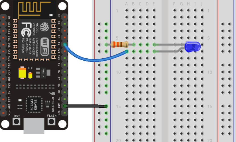 ESP8266 NodeMCU board Blinking an LED with Arduino IDE