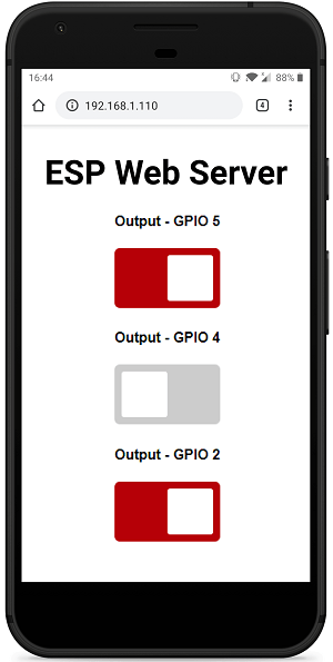 ESP8266 NodeMCU Async Web Server Control Outputs