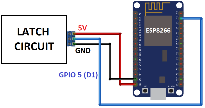power latch circuit schematics esp8266