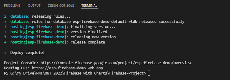 Firebase Deploy web app