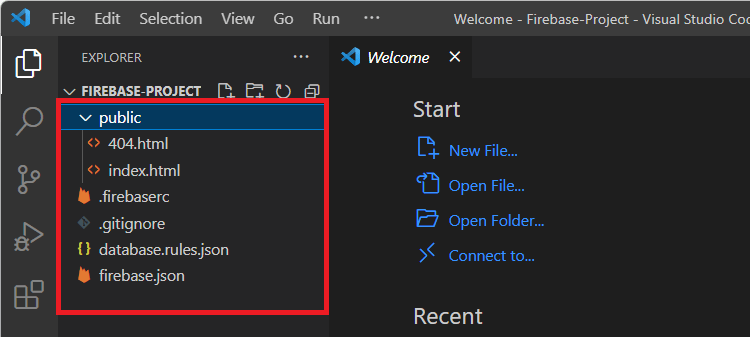 Firebase Project Files Created successfully