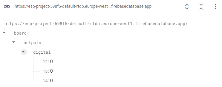 Firebase realtime database structure example