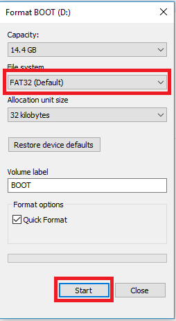 format microsd card fat32 windows