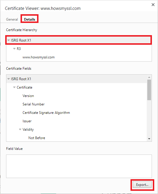 ssl certificate details