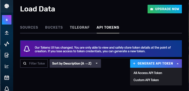 InfluxDB Generate All Access API Token
