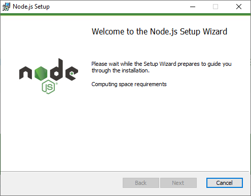 Installing node.js setup windows
