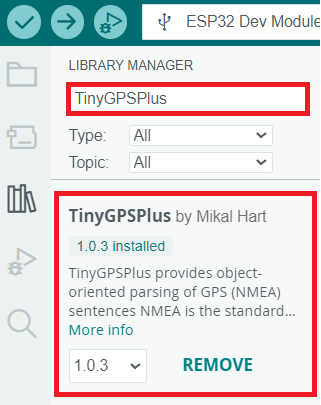 Installing TinyGPSPlus Library Arduino IDE
