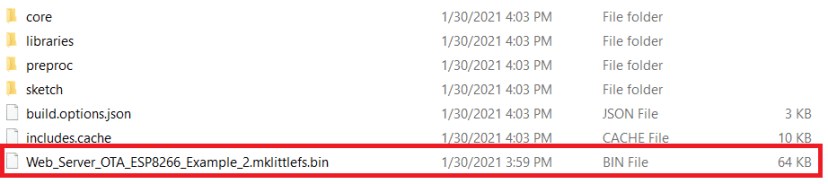 LittleFS Bin File ESP8266