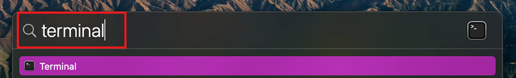 Mac OS Launch terminal