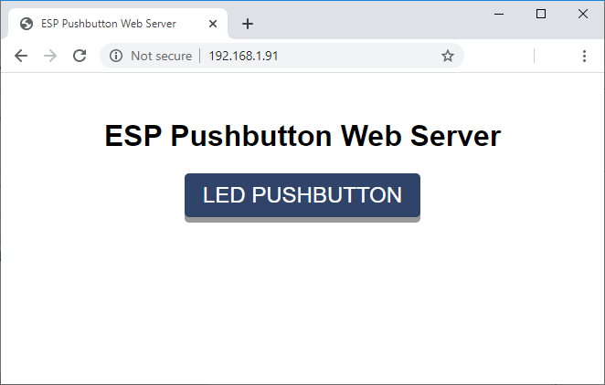 Momentary Switch Web Server ESP32 and ESP8266 Arduino IDE Demonstration