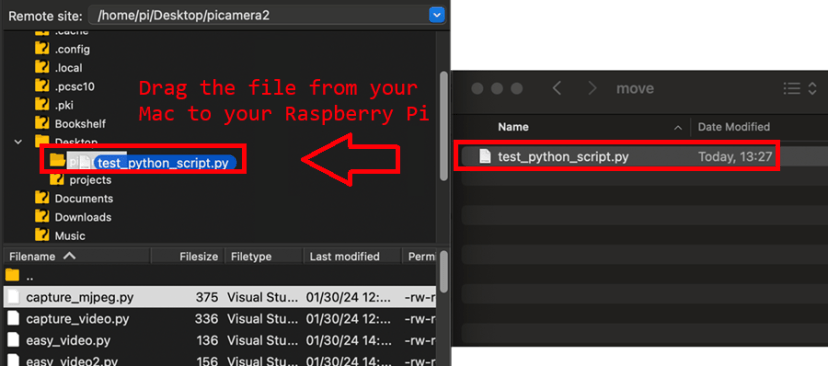 Moving File From Mac to Raspberry Pi