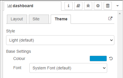 Node-RED dashboard theme