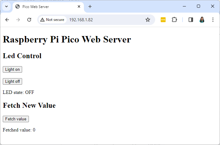 Raspberry Pi Pico Basic Web Server