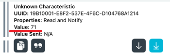 Reading the BLE Characteristic Value