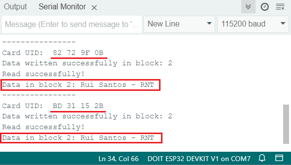 RFID MFRC522v2 Library Read Personal Data Sectors Blocks Arduino IDE Demonstration