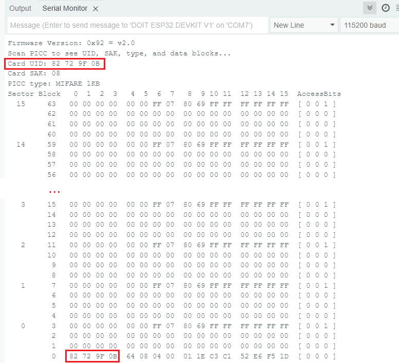 RFID MFRC522v2 Library Read Sectors Blocks UID Dumpinfo Card Arduino IDE Demonstration