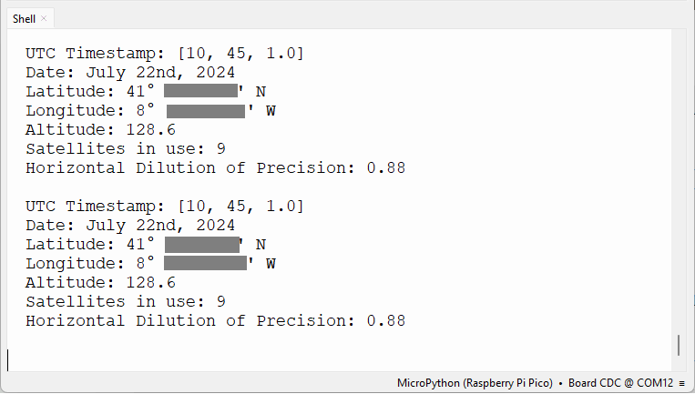 Raspberry Pi Pico with NEO-6M Get GPS data with MicroPython Demonstration