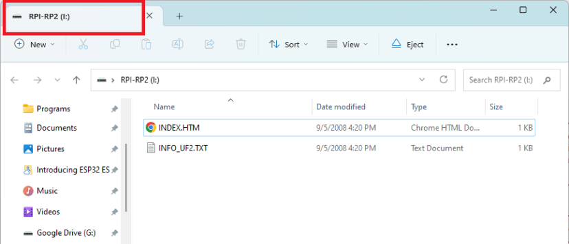 Raspberry Pi Pico Storage Device