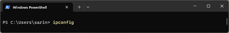 ipconfig commang