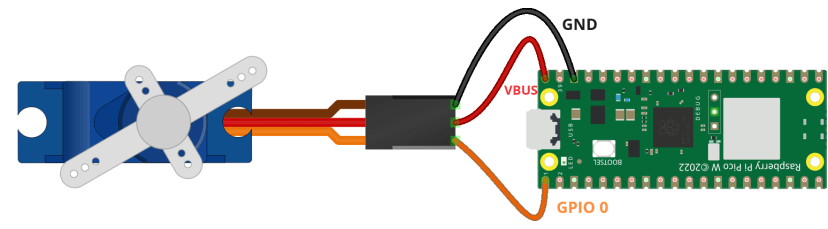Wiring Raspberry Pi Pico to Servo Motor