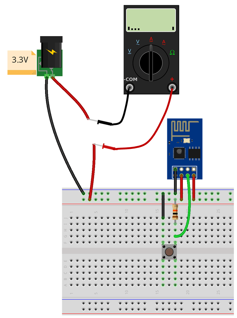 Measure Current in Deep Sleep Mode ESP8266
