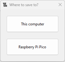 Thonny IDE, Save to Raspberry Pi Pico