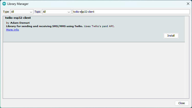 twilio-esp32-client-library
