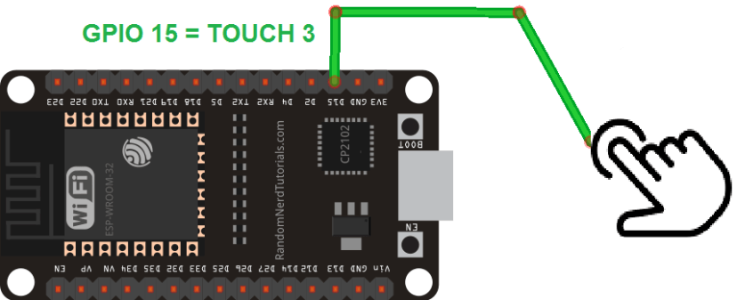 Touch wake-up signal Wiring the Circuit
